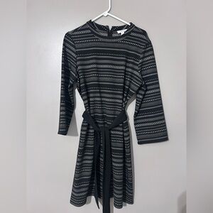 Elegant Black & Gold shimmery Patterned Dress size 12